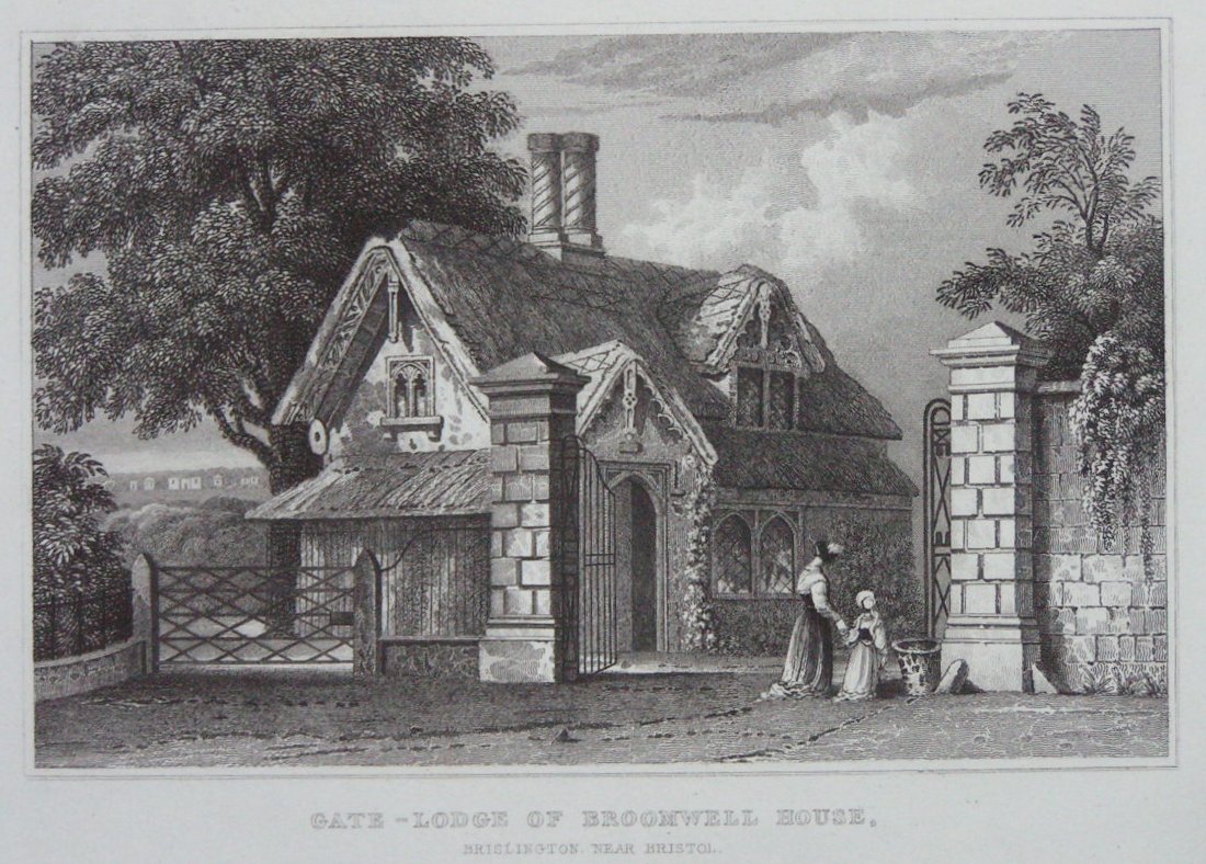 Print - Gate-lodge of Broomwell House, Brislington near Bristol